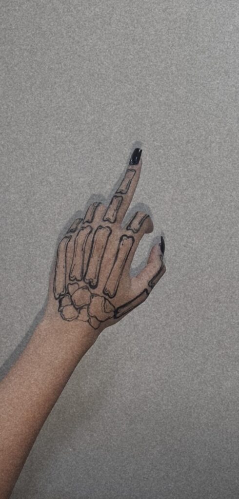 25 Frighteningly Cool Skeleton Hand Tattoo Designs  LaptrinhX