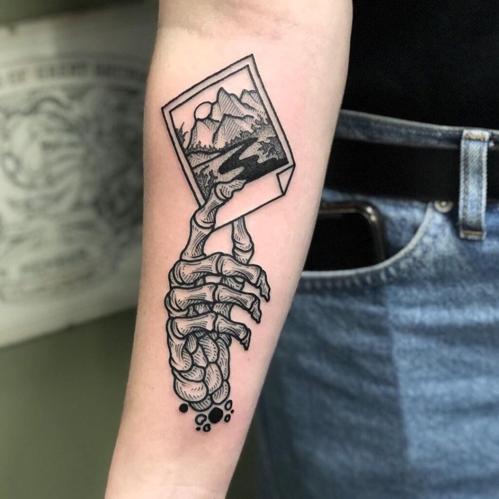 Skeleton Hand Tattoos 73