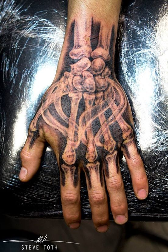 Skeleton Hand Tattoos 74