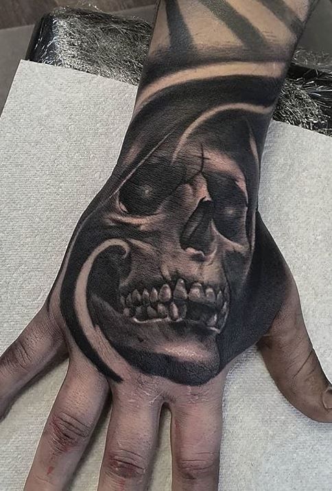 Skeleton Hand Tattoos 77