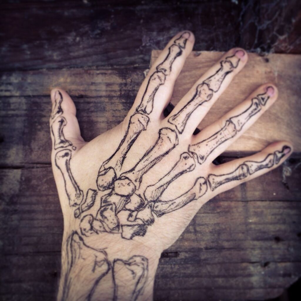 Skeleton Hand Tattoos 85