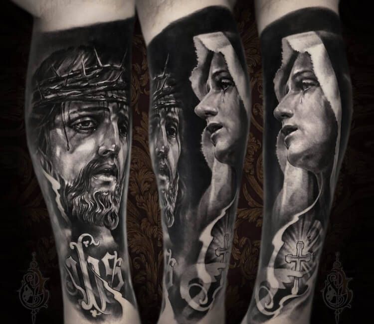 Virgin Mary Tattoos 10