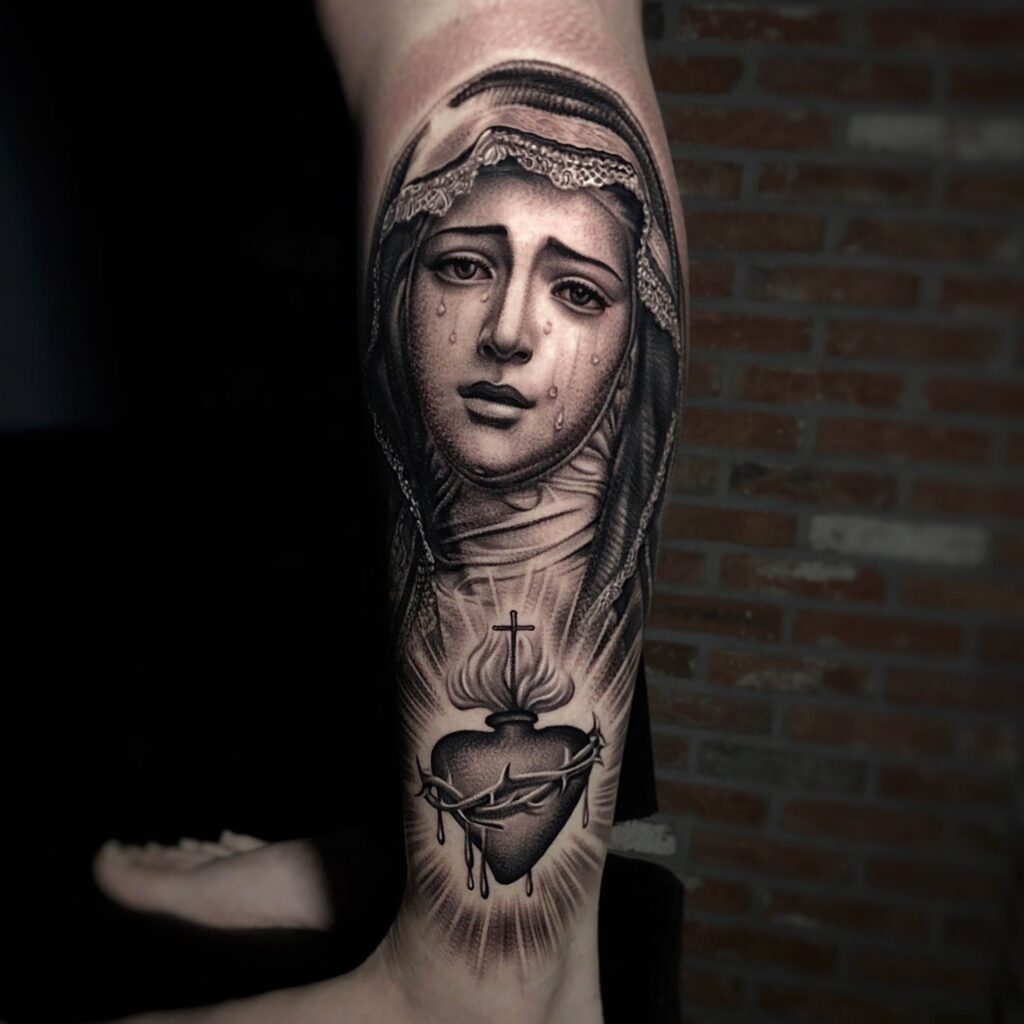 Virgin Mary Tattoos 104