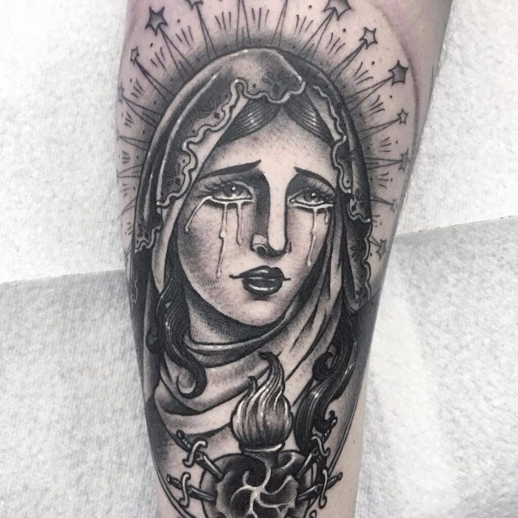 Virgin Mary Tattoos 106