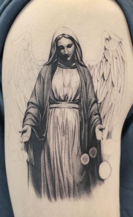 Virgin Mary Tattoos 112