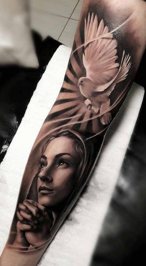 Virgin Mary Tattoos 114