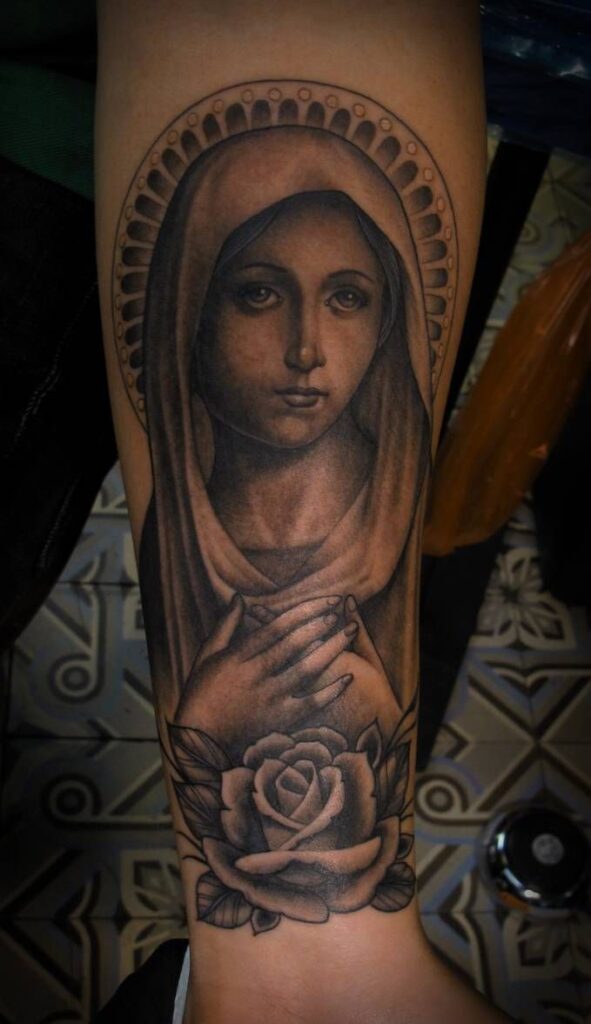 Virgin Mary Tattoos 116
