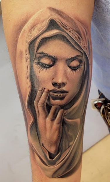 Virgin Mary Tattoos 12