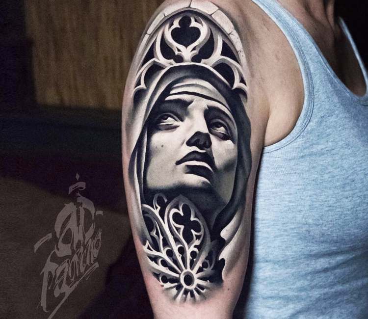 Virgin Mary Tattoos 124