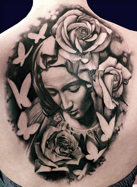 Virgin Mary Tattoos 13