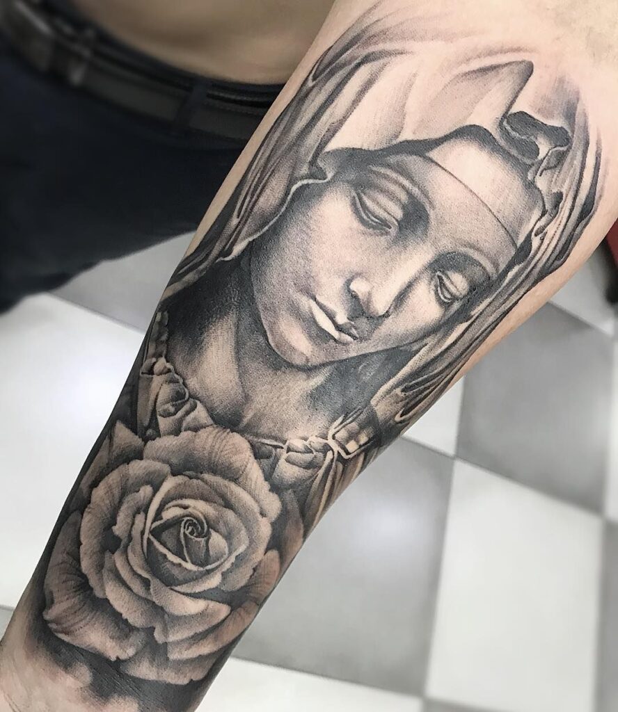 Virgin Mary Tattoos 131