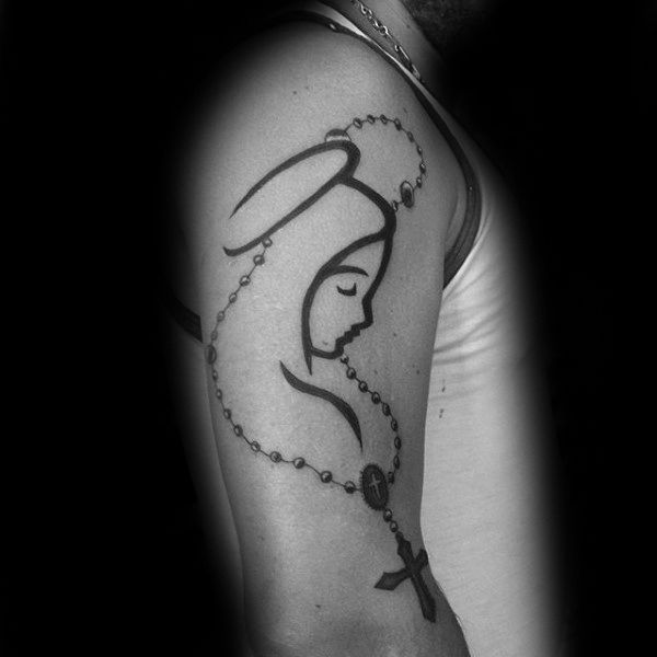 Virgin Mary Tattoos 14
