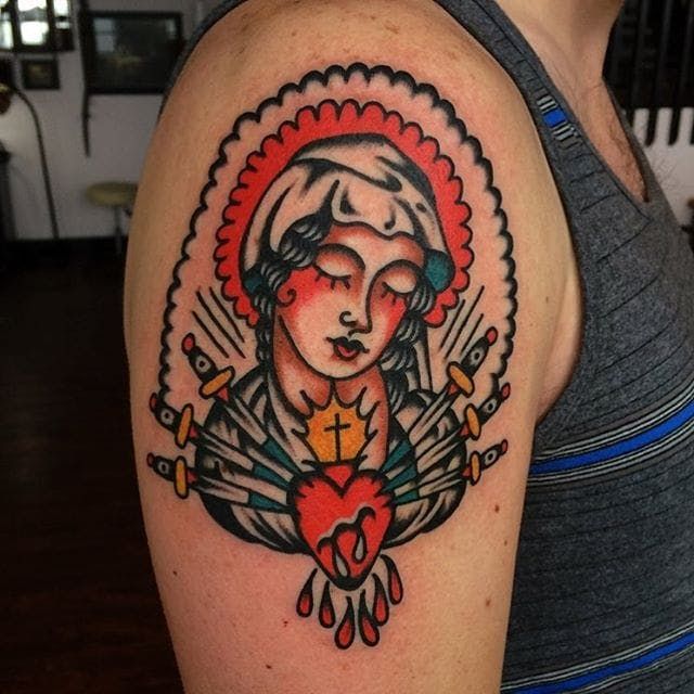Virgin Mary Tattoos 144