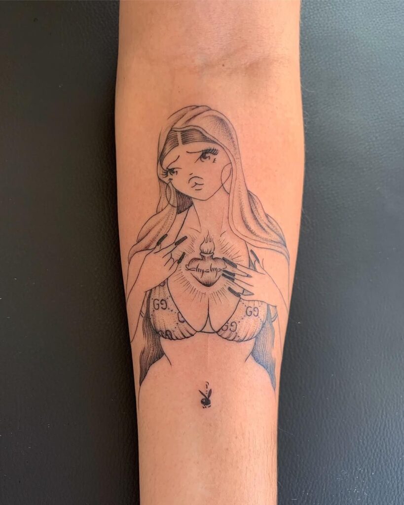 Virgin Mary Tattoos 153