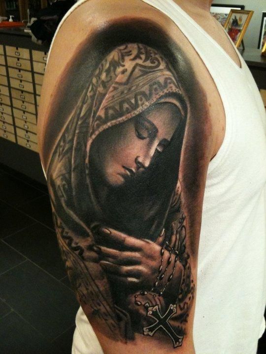 Virgin Mary Tattoos 158
