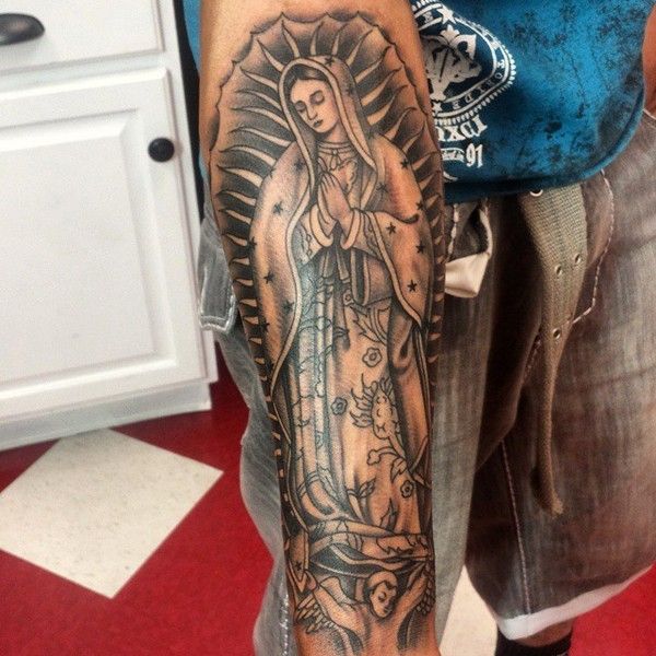 Virgin Mary Tattoos 17