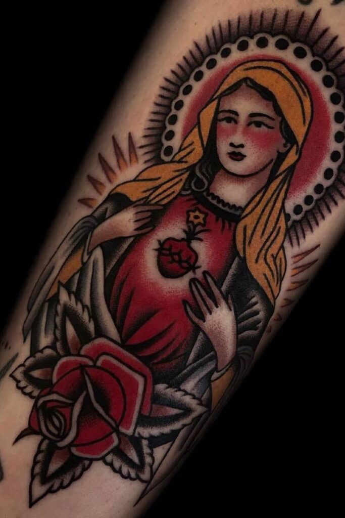 Virgin Mary Tattoos 18