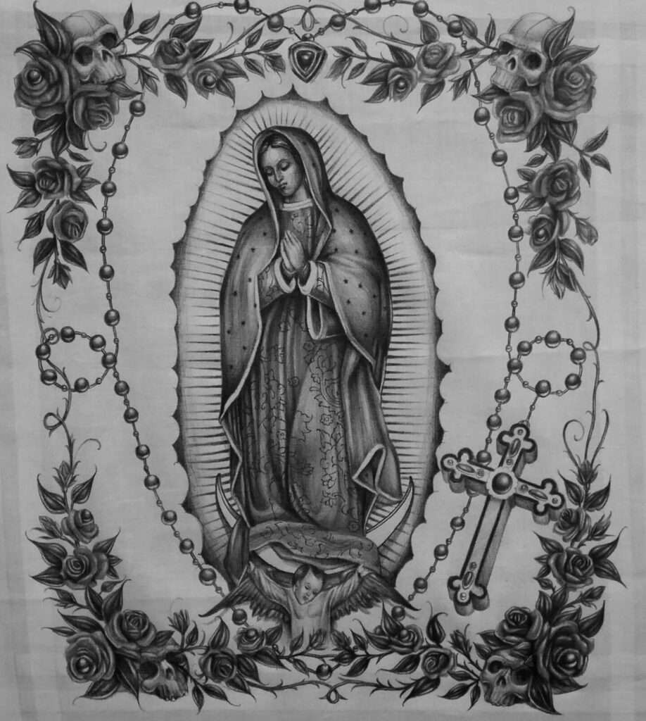 Virgin Mary Tattoos 19