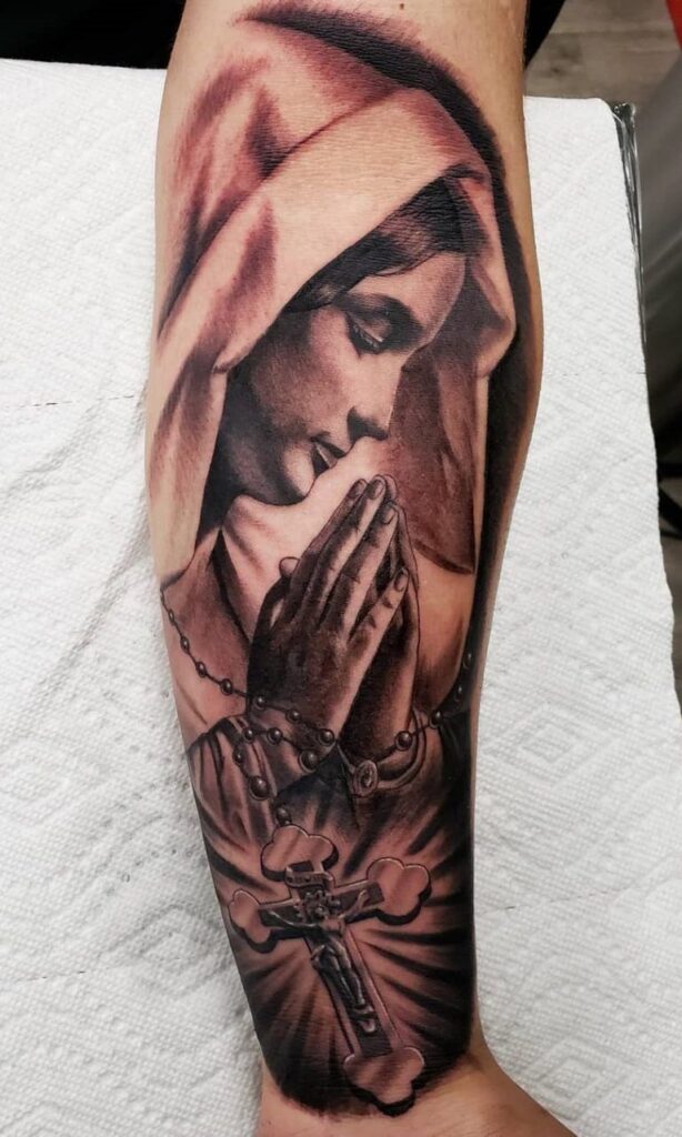 Virgin Mary Tattoos 20