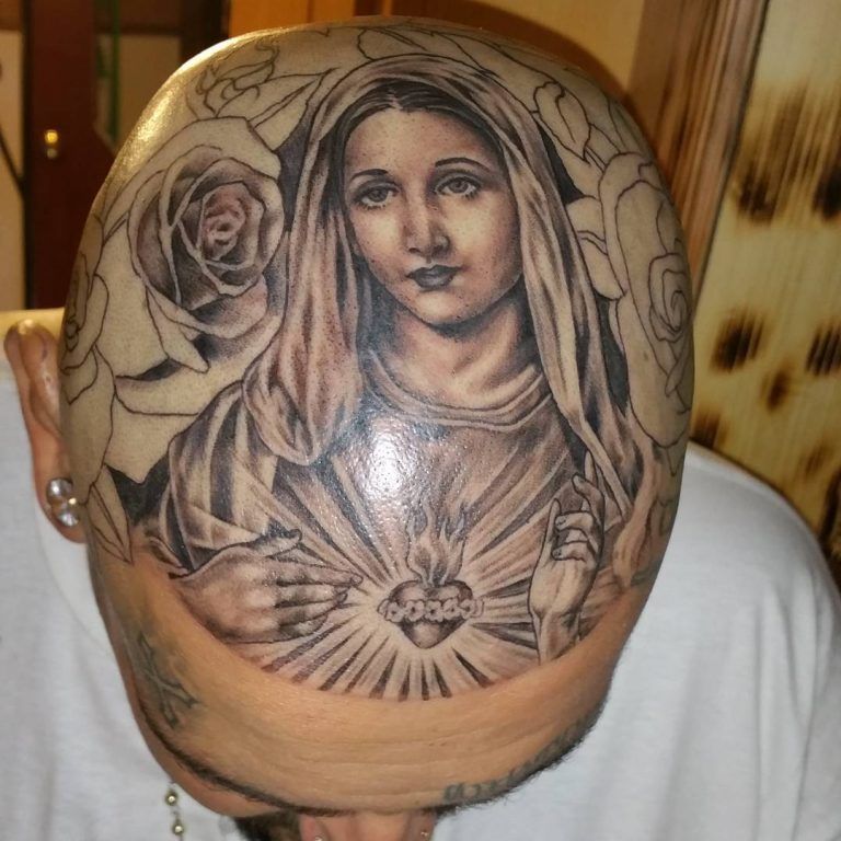 Virgin Mary Tattoos 23