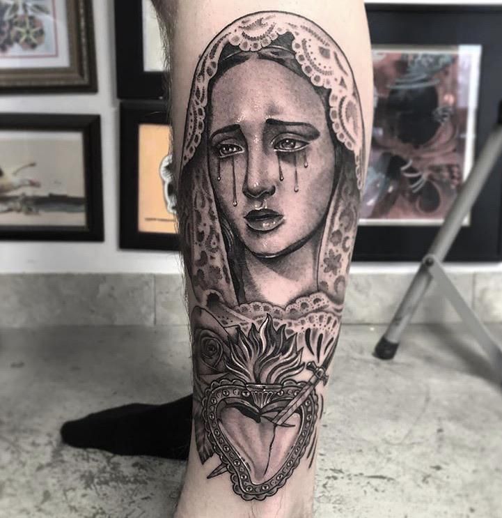 Virgin Mary Tattoos 24