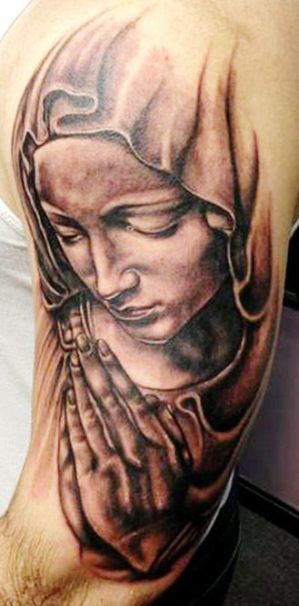 Virgin Mary Tattoos 25