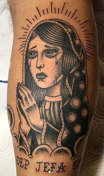 Virgin Mary Tattoos 29