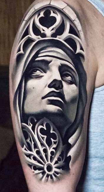 Virgin Mary Tattoos 31