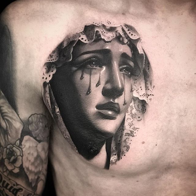 Virgin Mary Tattoos 36
