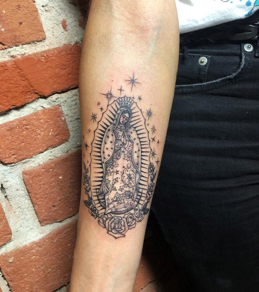 Virgin Mary Tattoos 38