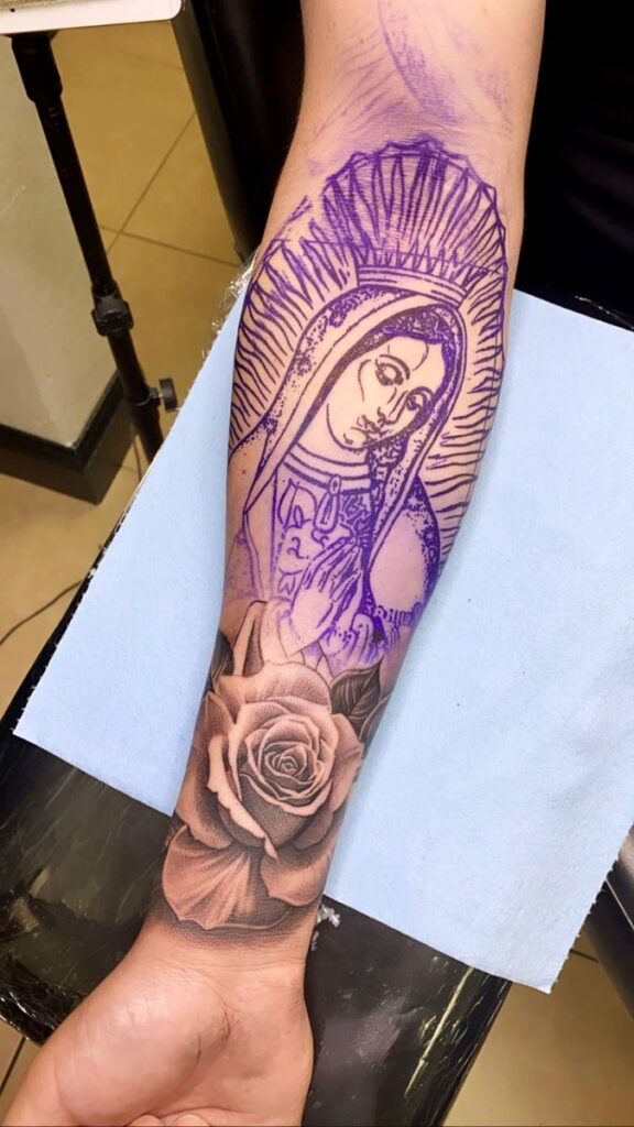 Virgin Mary Tattoos 39