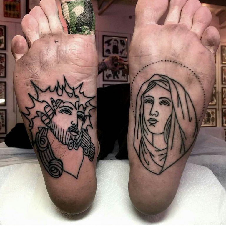 Virgin Mary Tattoos 41