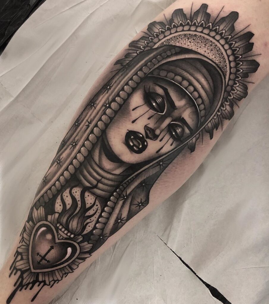 Virgin Mary Tattoos 42
