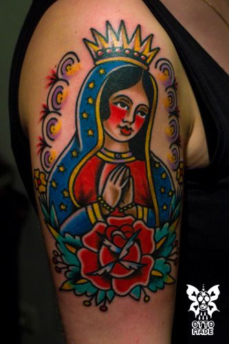 Virgin Mary Tattoos 43