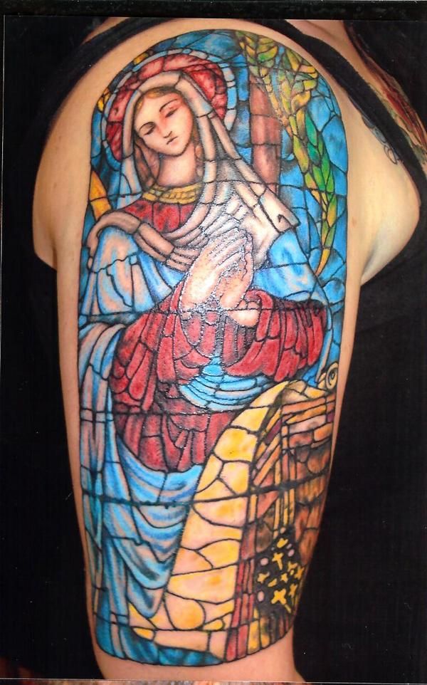 Virgin Mary Tattoos 44