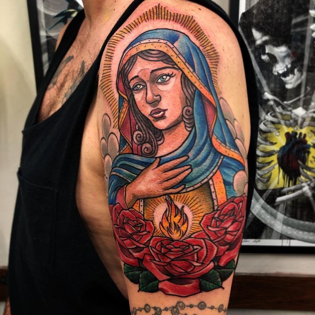 Virgin Mary Tattoos 45