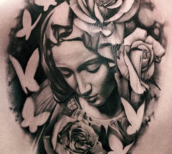 Virgin Mary Tattoos 46