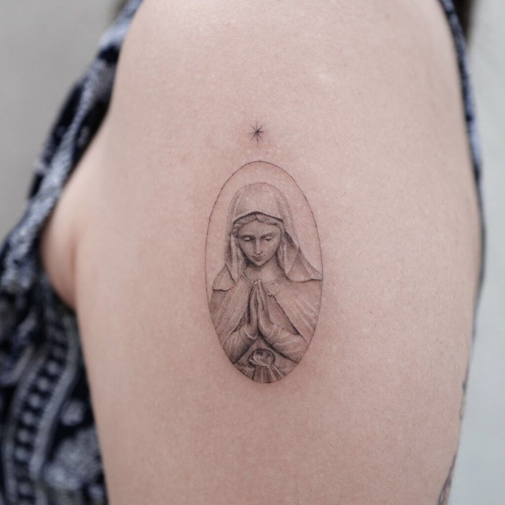 Virgin Mary Tattoos 47