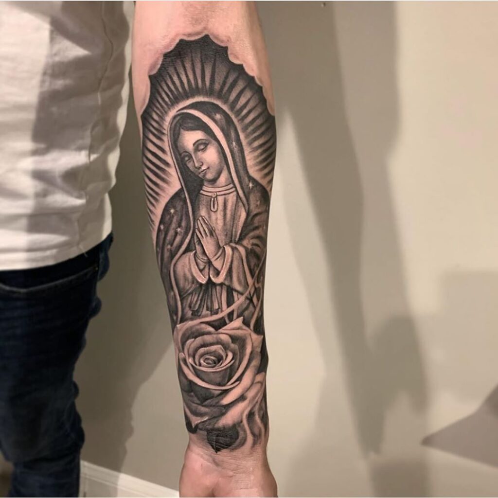 Virgin Mary Tattoos 53