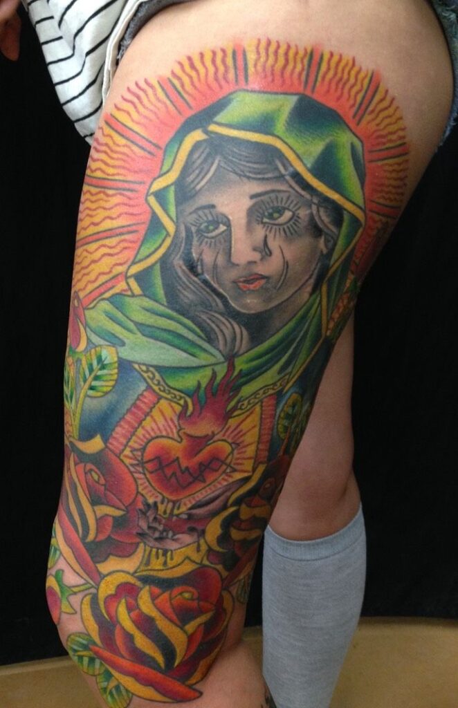 Virgin Mary Tattoos 55