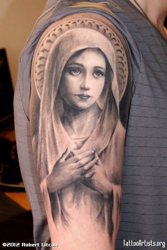 Virgin Mary Tattoos 57