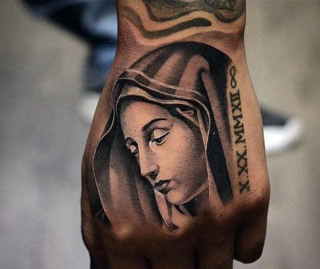 Virgin Mary Tattoos 58
