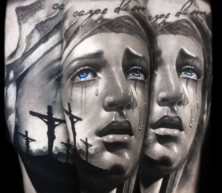 Virgin Mary Tattoos 60