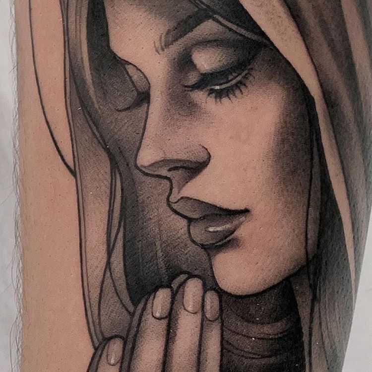 Virgin Mary Tattoos 67