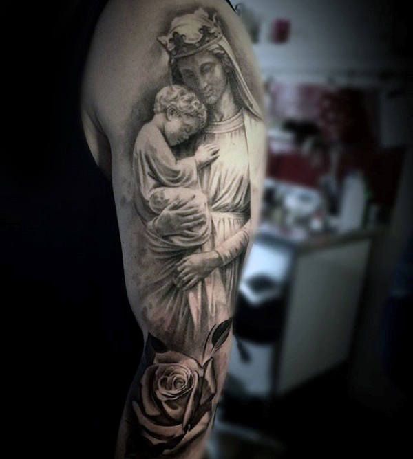 Virgin Mary Tattoos 70