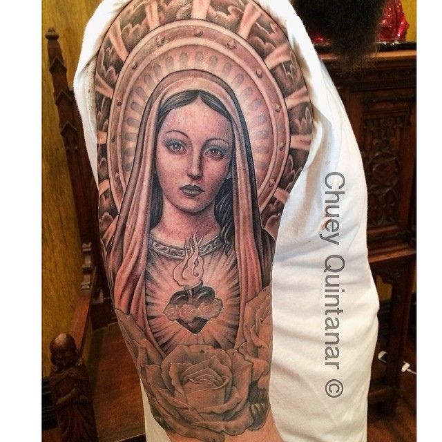 Virgin Mary Tattoos 76