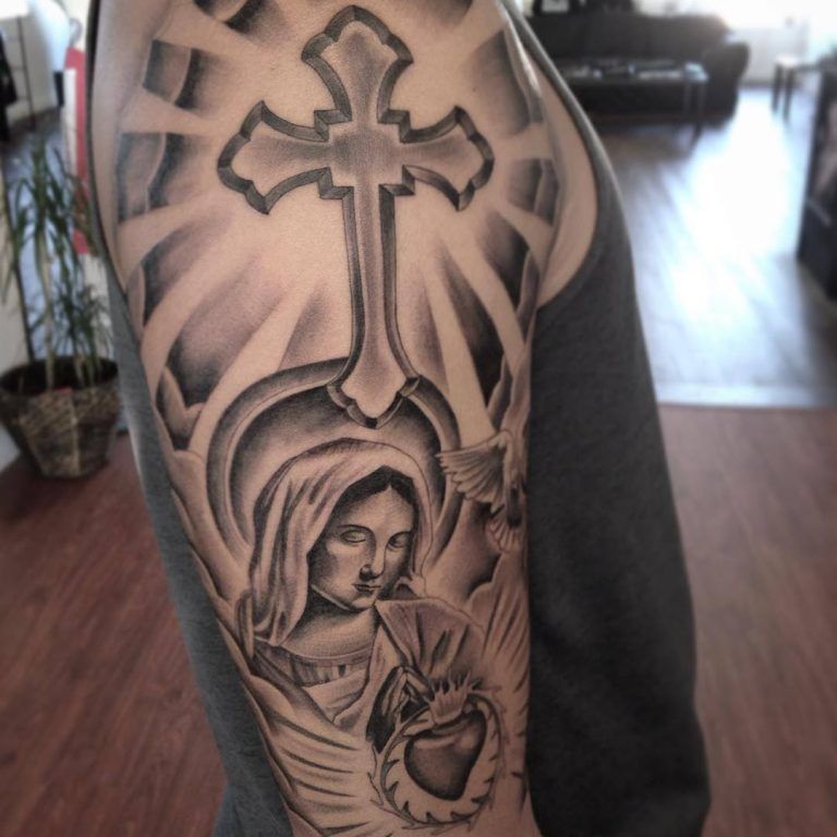 Virgin Mary Tattoos 80