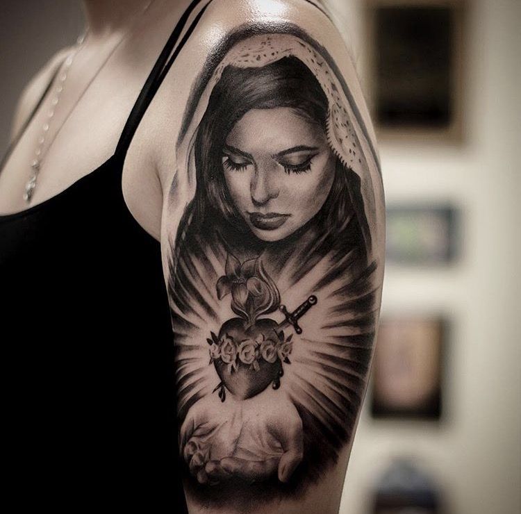 Virgin Mary Tattoos 84