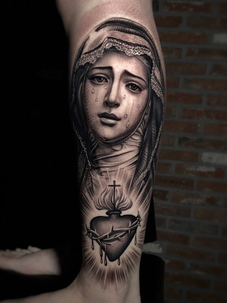 Virgin Mary Tattoos 95