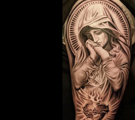 Virgin Mary Tattoos 98